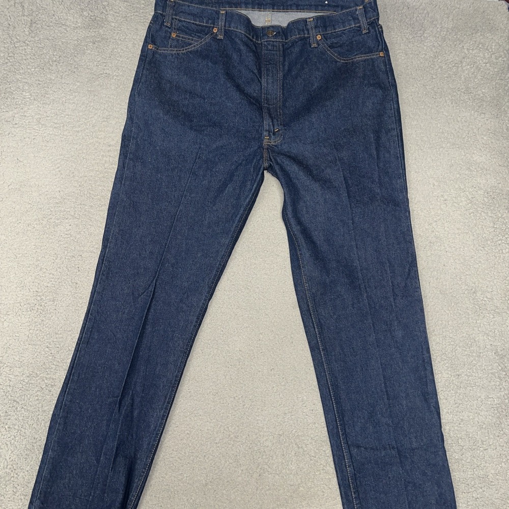 VTG Levi's 505 Jeans Men's 42x34 (40x34.5) Blue Denim Orange Tab Made In USA 90s